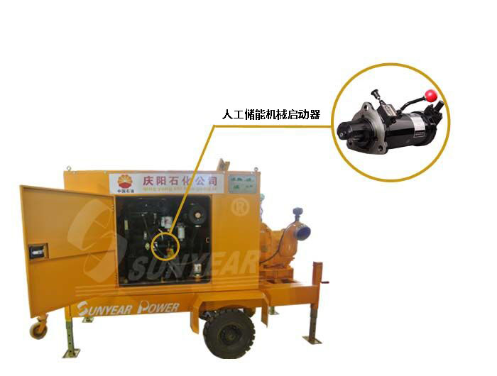 防爆泵車(chē)人工儲(chǔ)能機(jī)械啟動(dòng)
